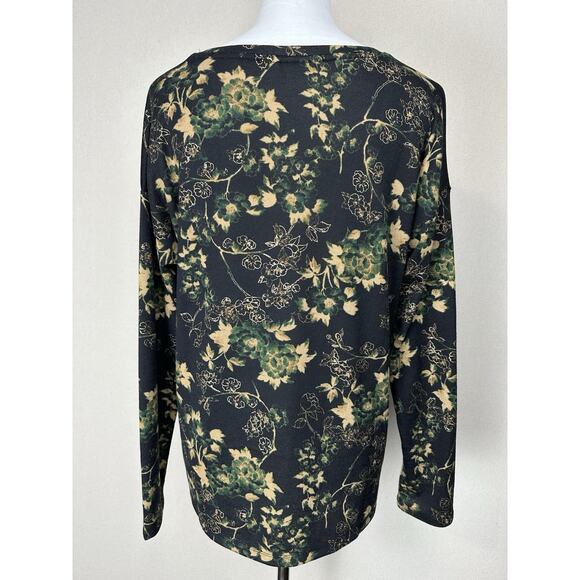 Cato Est. 1946 Women’s Sz M Top Pullover Long Sleeve Gold Threads Fall Winter - Picture 6 of 13